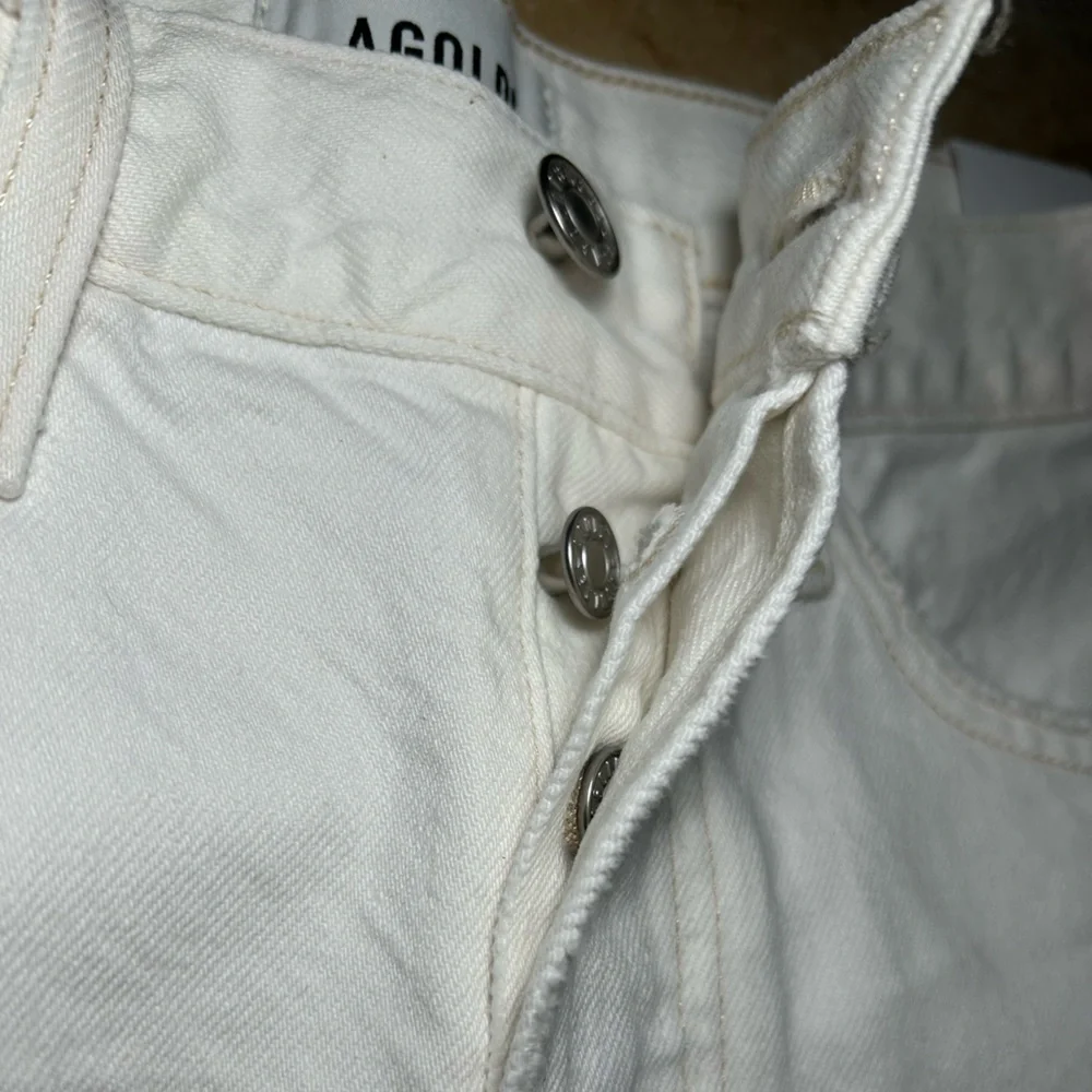 NWT🌷(26) Agolde Parker Denim Long White Shorts - Size 26